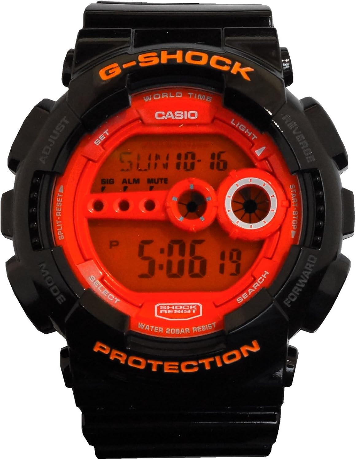 g shock orange and black
