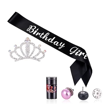 Birthday Girl Sash With Crystal Crown Perfect Birthday Gifts For