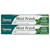 Himalaya Mint Fresh Gel Toothpaste, Fluoride-Free to Reduce Plaque & Brighten Teeth, Vegetarian, 175 g (6.17 oz), 2 Pack