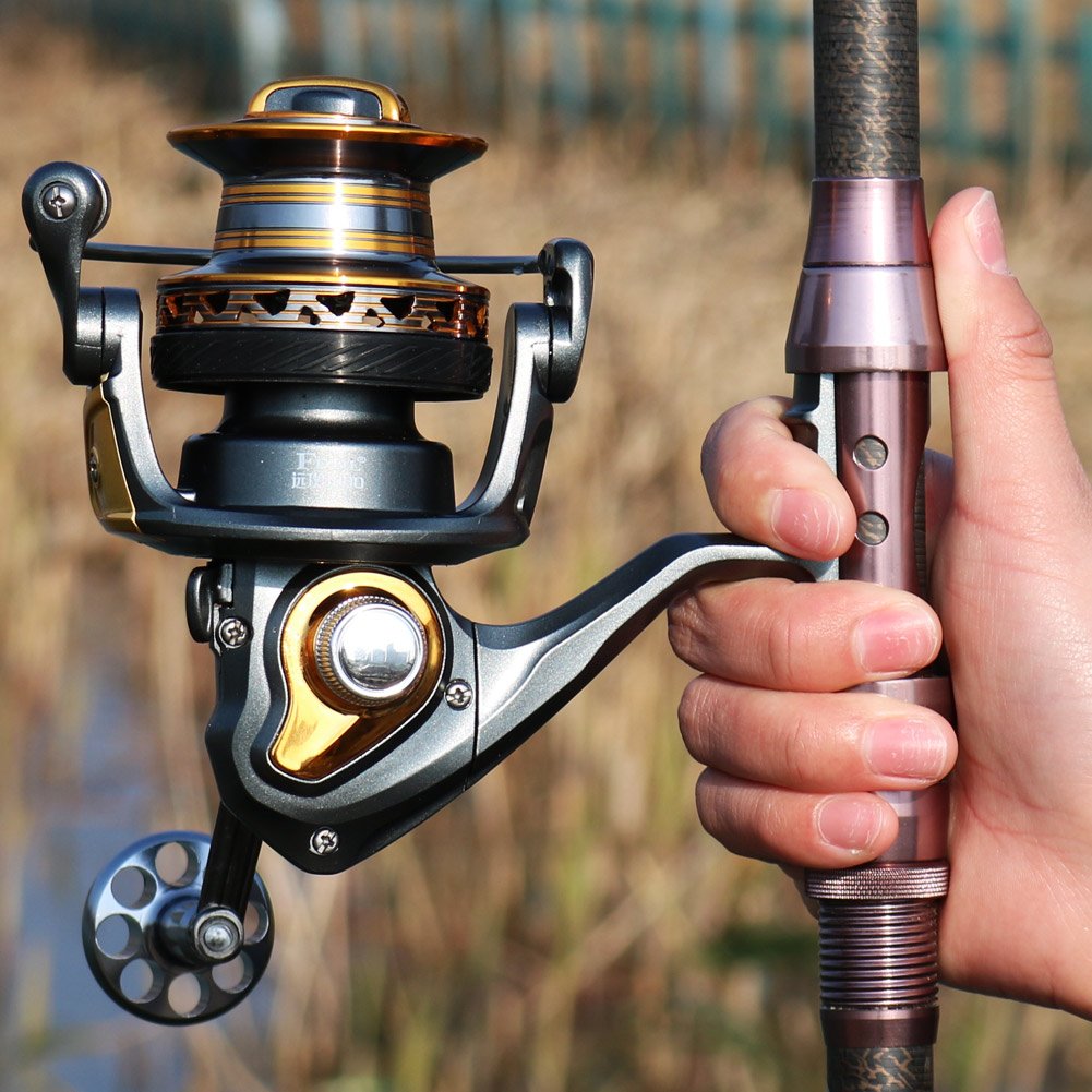 Sougayilang Fishing Reel Spinning Big Spool 13+1BB FDD 40007000 Series