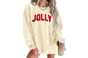 MAXIMGR Merry Christmas Sweatshirts Women Oversized Corduroy Merry Sweatshirt Jolly Sweater Xmas Holiday Pullover Tops