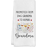 Cilrii Grandma Kitchen Kitchen Towels, Grandma Gifts from Grandkids Dish Tea Towels for Kitchen Decor, Grandmother Gifts for Birthday Christmas Decorative Hand Towel, 16x24 Inch