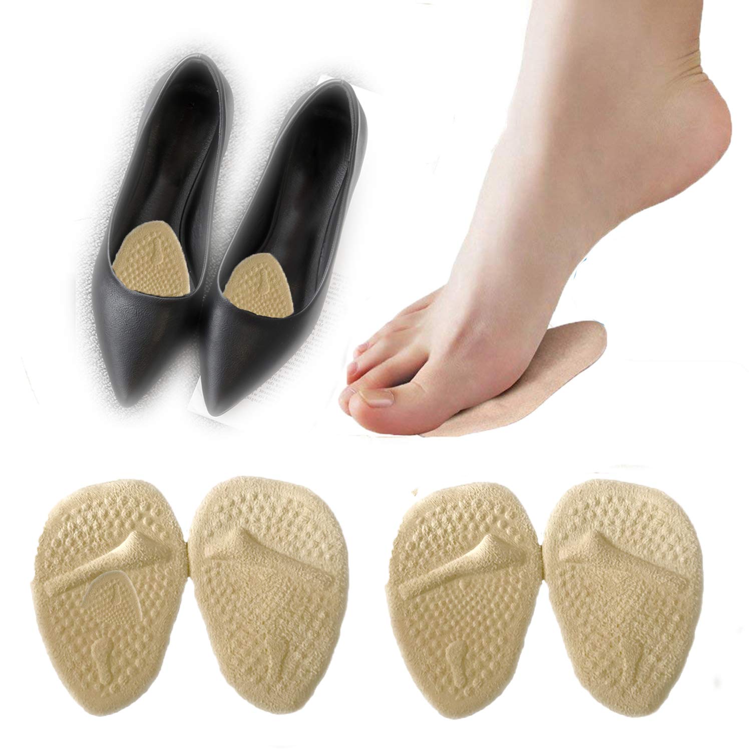 Metatarsal PadsBall of Foot Cushions for Women Soft Gel Insole