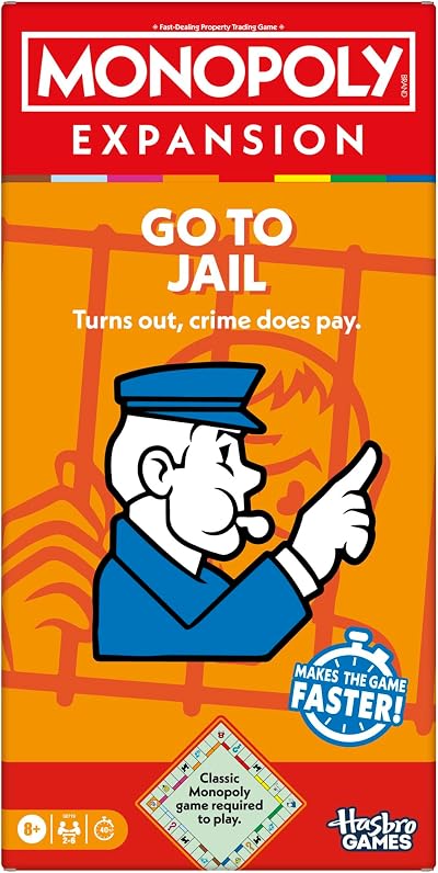 Monopoly Go to Jail Expansion English Version for Classic Monopoly Game