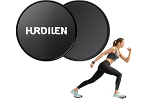 Hurdilen Core Sliders, Exercise Gliding Discs Dual Sided Use on Carpet and Hardwood Floors, Lightweight and Perfect Fitness Apparatus for Training Abdominal Core Strength