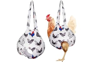 Paterr 2 Pack Chicken Holder Bag, Chicken Carrier Sling Catching Hand Bag Hen Sling with Handle Farm Supplies for Hen Rooster Transport Traveling Hiking Driving(13.5 x 13.5 Inch)