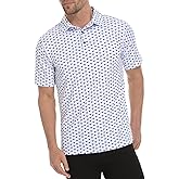 HDE LRD Golf Shirts for Men UPF 50 Moisture Wicking Short Sleeve Polo Shirt Screamin' Eagle - L