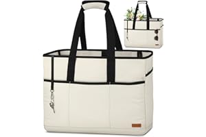 Lubardy Beach Bag for Women Large Beach Bags Waterproof Sandproof with Bottom Board Beach Tote Bag for Work/Travel/Swim/Pool