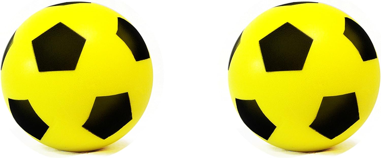 EDeals Soft Foam Football Size 5 Yellow (Pack of 2) Amazon.co.uk