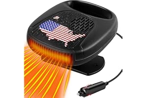FILBA Car Heater Portable 12V Fast Heating Defogging Defroster That Plugs Into Cigarette Lighter 2 in1 Automobile Windshield Heating Fan/Cooling Fan