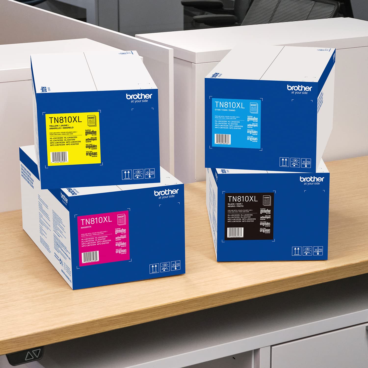 Brother Genuine High Yield Toner Cartridge, TN810XLBK, Replacement Black Toner, Page Yield Up to 12,000 Pages