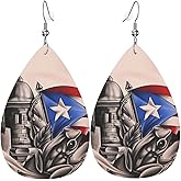 KOSUES Faux Leather Teardrop Earrings Double Sided Drop Dangle Earrings Lightweight Women's Ear Accessories Holiday Party