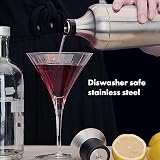 OXO Steel Single Wall Cocktail Shaker with Jigger Cap and Gaskets view 3