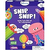 Skillmatics Scissor Skills Activity Book - Snip Snip, Easter Basket Stuffers, 25 Fun Cutting & Creative Activities for Toddlers, 2 Child-Safe Scissors, Felt Craft Kit, Gift for Kids Ages 3, 4, 5, 6, 7