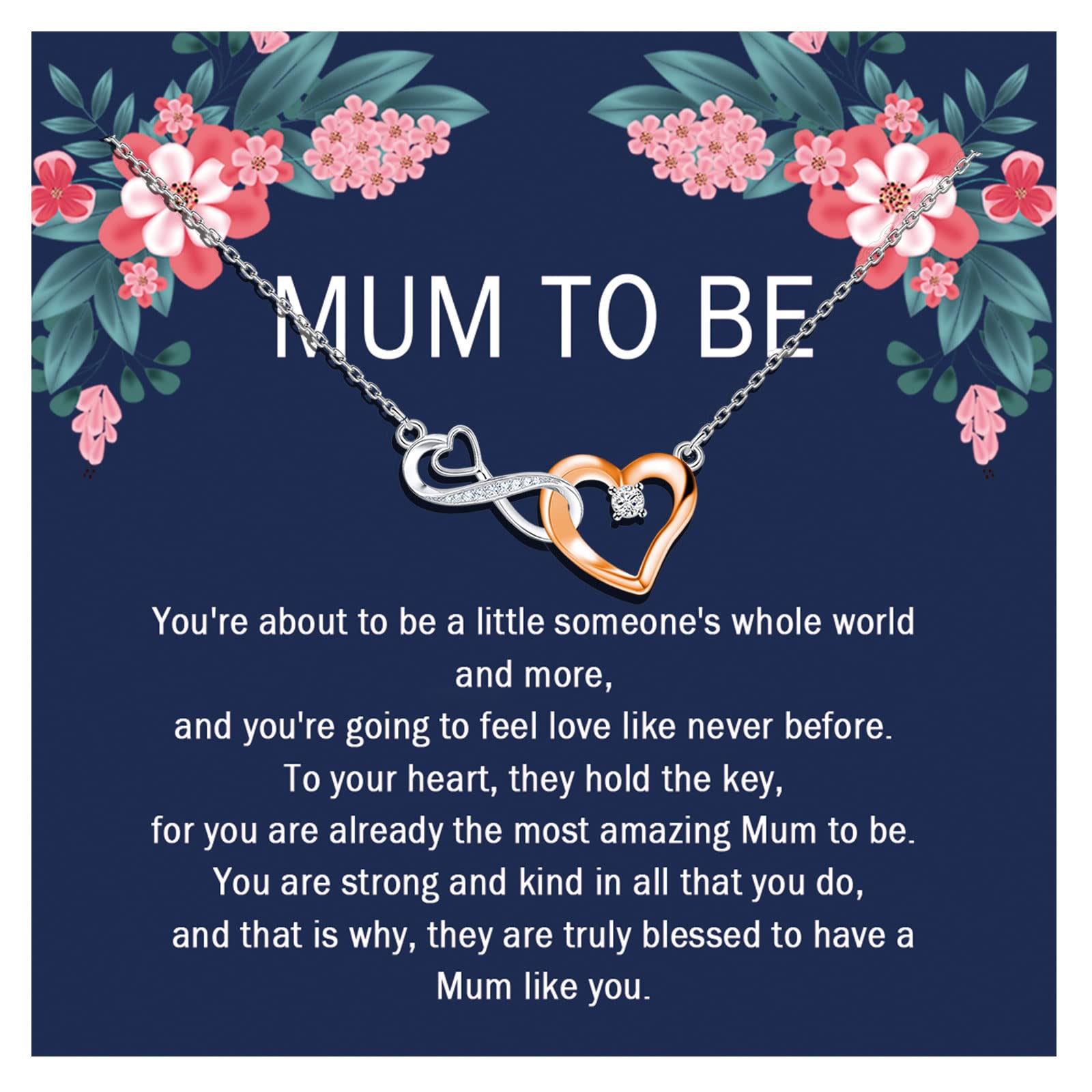 Mum to Be Honey Necklace New Mom Gift Pregnancy Announcement Gift for Mother-to-be (Mum to Be N EU)