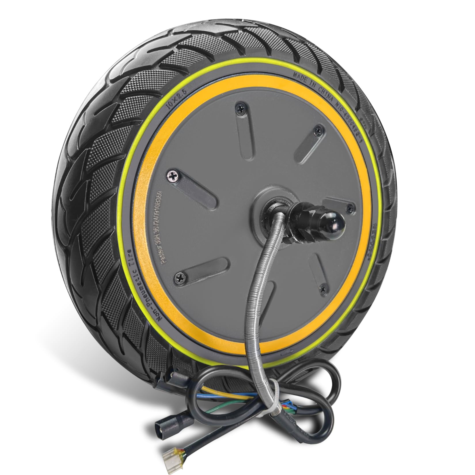 Photo 1 of GYL 500W Drive Power Hub Motor With Solid Tire, Replacement for Ninebot Max G30LP G30P Electric Scooter Rear Wheel, 60/70-6.5 10x2.5 Inch Rubber Tire, Anti-slip, Explosion-proof Durable