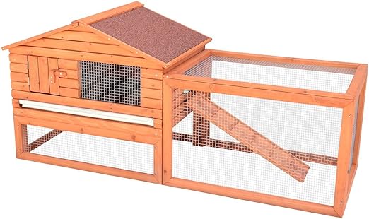 pawhut rabbit hutch
