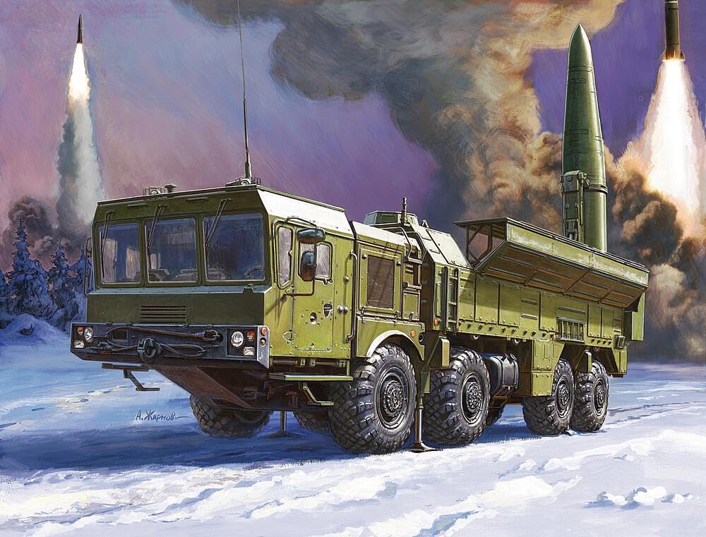 Zvezda 1:72 9K720 Iskander (SS-26 Stone) Model Building Kit, Plastic, Flexible, Unvarnished, 247 Pieces, 1:72 Scale, Stand Model Building, Hobby, Crafts