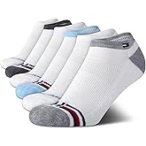 Tommy Hilfiger Womens No Show Socks - 6 Pack Cotton Blend Cushioned Low Cut Socks for Women for Sneakers and Loafers