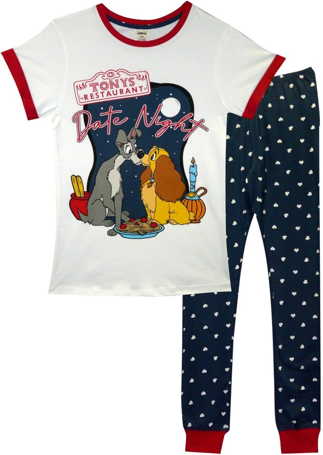 Lady and the Tramp "Date Night" Ladies Pyjamas Amazon.co.uk Clothing
