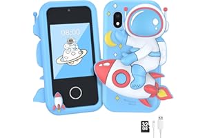 LETSHAHA Kids Phone, Kids Smart Phone for Boys Girls Toddlers 3-8 Years Old, Childrens Cell Phone Touchscreen Learning Toy for Christmas Birthday Gifts with 32G SD Card - Astronaut