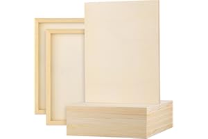 Aodaer 8 Pack Wood Panels 11 x 14 Inch Wooden Panels Canvas Unfinished Craft Wood Boards Panels for Art Crafts Acrylic and Oil Painting Pouring DIY Projects