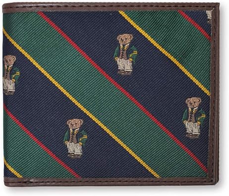 Amazon ポロラルフローレン Slk Bear Bf Wlt Sml Navy Green Yellow Red メンズ 2つ折り 財布 クマ ウォレット レザー Onesize 並行輸入品 財布