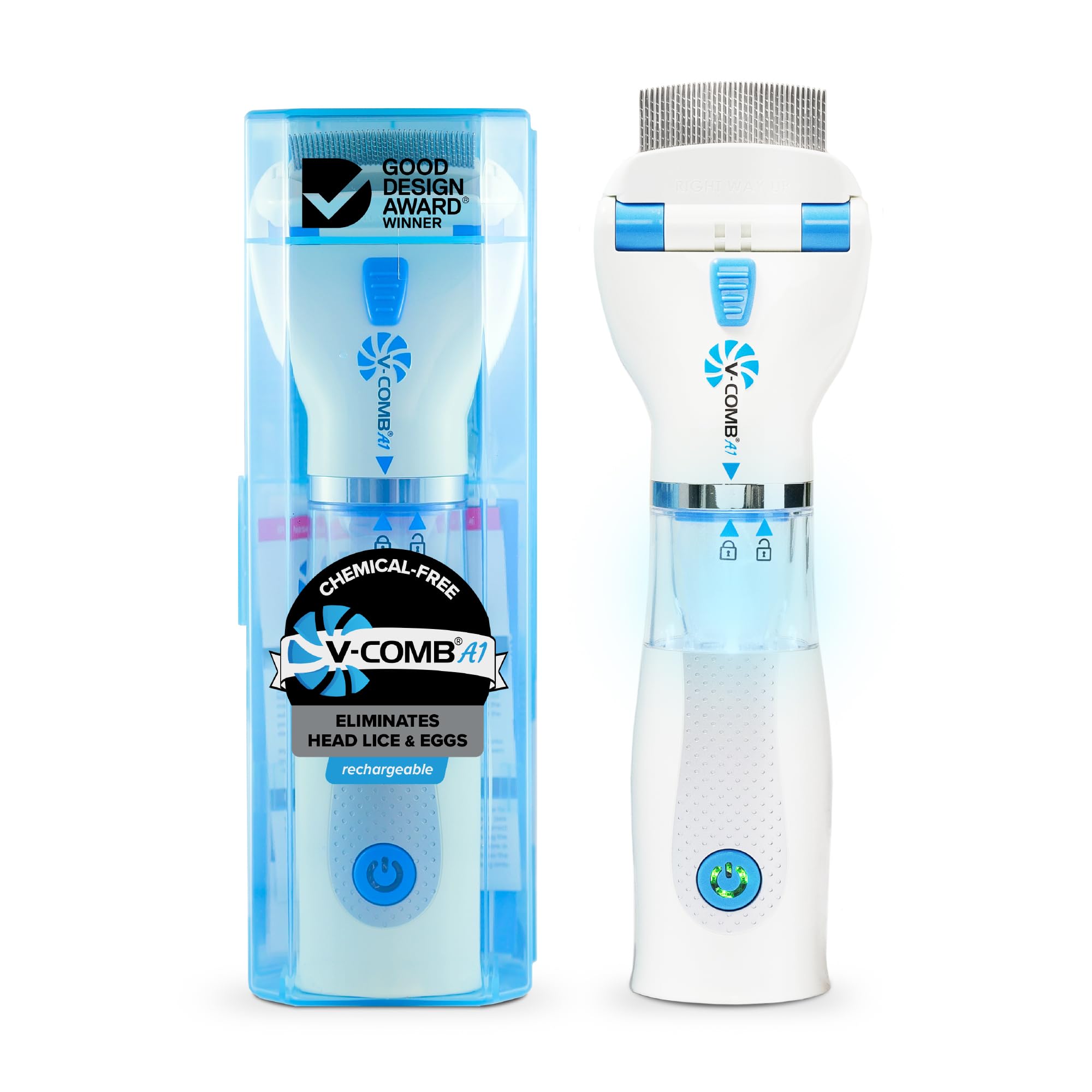 Photo 1 of A1 Rechargeable Chemical-Free Lice Removal Electric Comb, Pack of Refill Filters, Natural Head Lice Solution for Children & Adults, Electric Lice Vacuum Comb, for All Hair Types, Gentle Lice Care