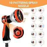 Yofidra 50FT Upgraded 3-Layer Latex Expandable Garden Hose 10 Function No-Kink view 3