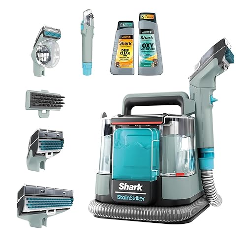 Shark StainStriker Stain & Spot Cleaner with Tough Stain, Crevice & Hose-Cleaning Tools, 2x Full-Size Bespoke Cleaning Formulas Remove Stains, Odours, Dirt & Grime, Lightweight, 450W, Copper PX200UKCP