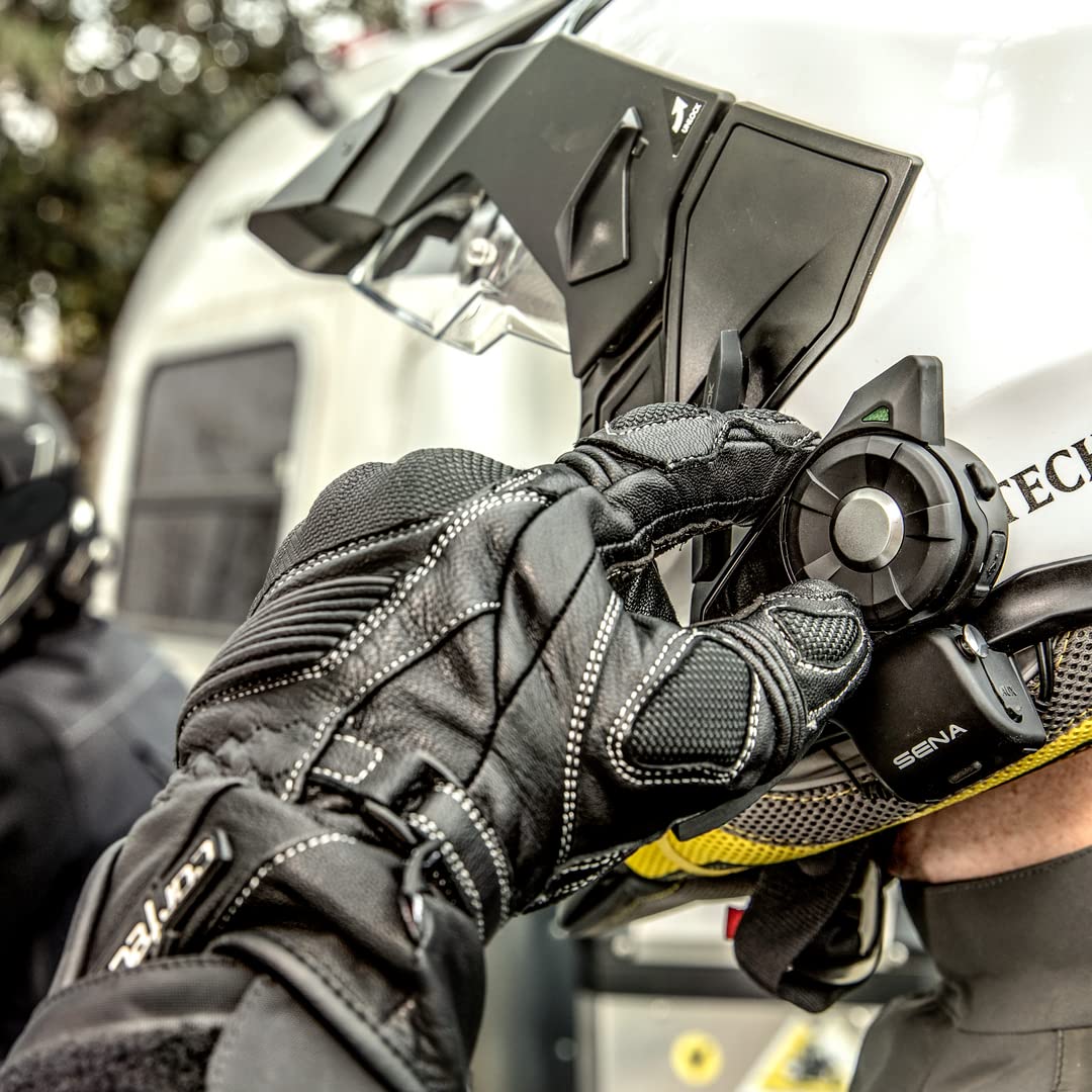 Sena 30K Motorcycle Bluetooth Headset Mesh Communication System, Black, Single Pack with HD Speakers