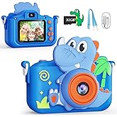 KOKODI Kids Camera Toy Digital Camera for Kids, Dinosaurs Birthday Gifts for Boys Age 3-12, 1080P HD Video Camera for Toddler, Children Toys for 3 4 5 6 7 8 9 Year Old Boys with 32GB SD Card