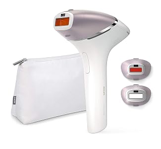 Philips Lumea Prestige BRI954/00 - Depiladora Luz Pulsada para la Depilación Permanente del Vello Visible en Casa con 3 Cabezales: Cuerpo, Cara y Zonas Precisión, Blanco y Rosa
