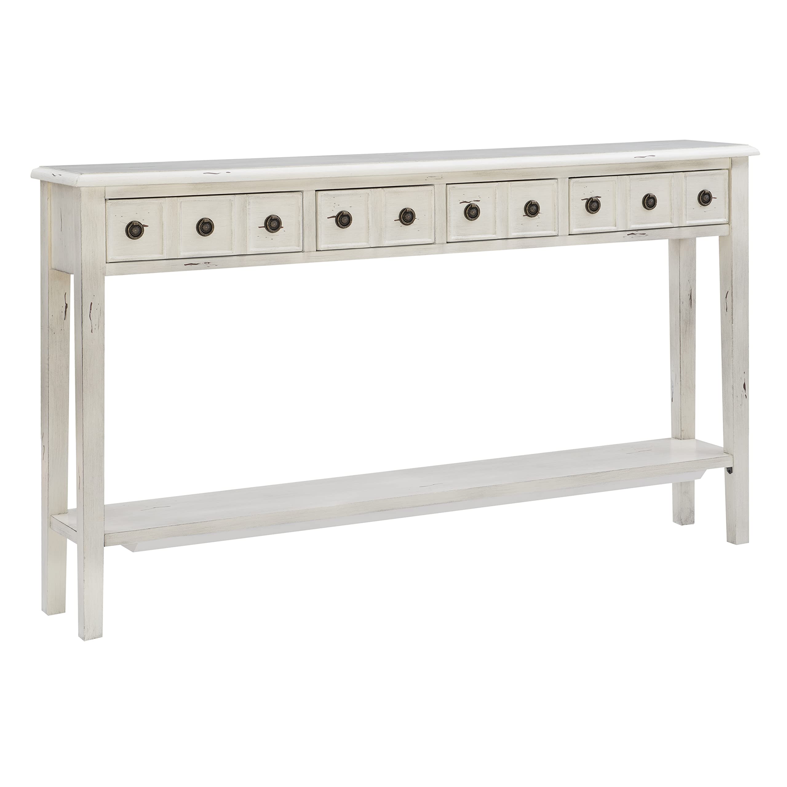Photo 1 of *MINOR SCRATCHES*Powell Furniture Sadie Cream Long Storage Console Table, Multicolor