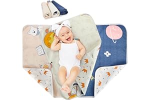 Bopika Double-Side Ultra-Thin Changing Pad Liner 3PCS|Waterproof Leakproof Reusable Washable | Portable Diaper Mat for Baby T