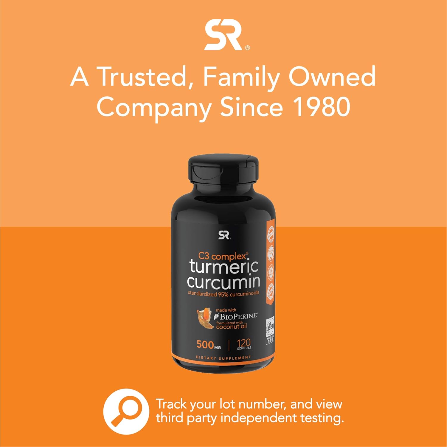 Turmeric Curcumin C3 Complex 500mg, Enhanced with Black Pepper & Organic Coconut Oil for Better Absorption; Non-GMO & Gluten Free - 120 Count: Health & Personal Care