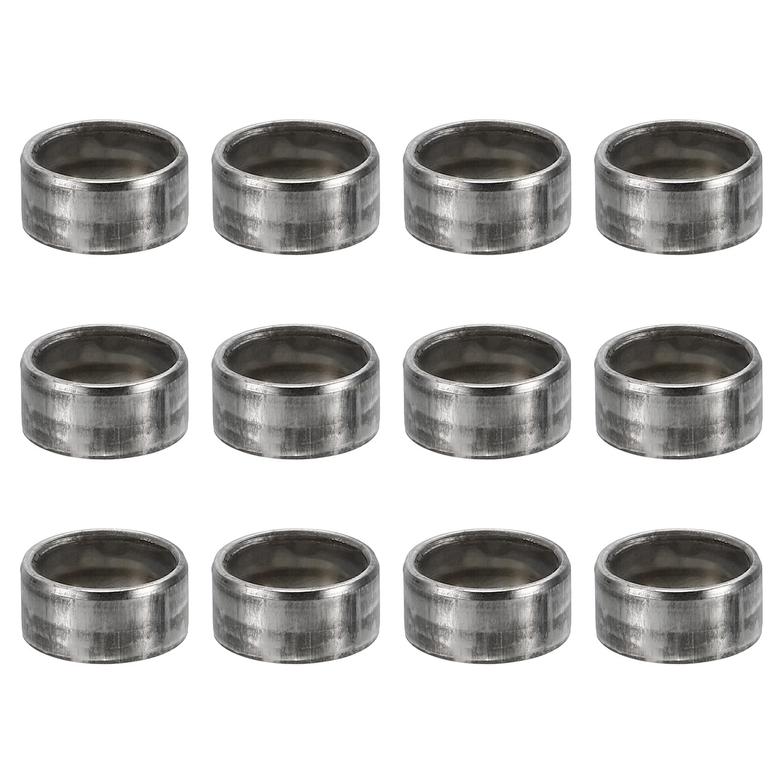 PATIKIL M9 Steel Spacers, 12 Pcs Metal Spacers Steel 9mm ID x 11mm OD x 5.5mm L Carbon Steel Spacer Screw Standoff Round for 3/8in or M9 Screw Bolts