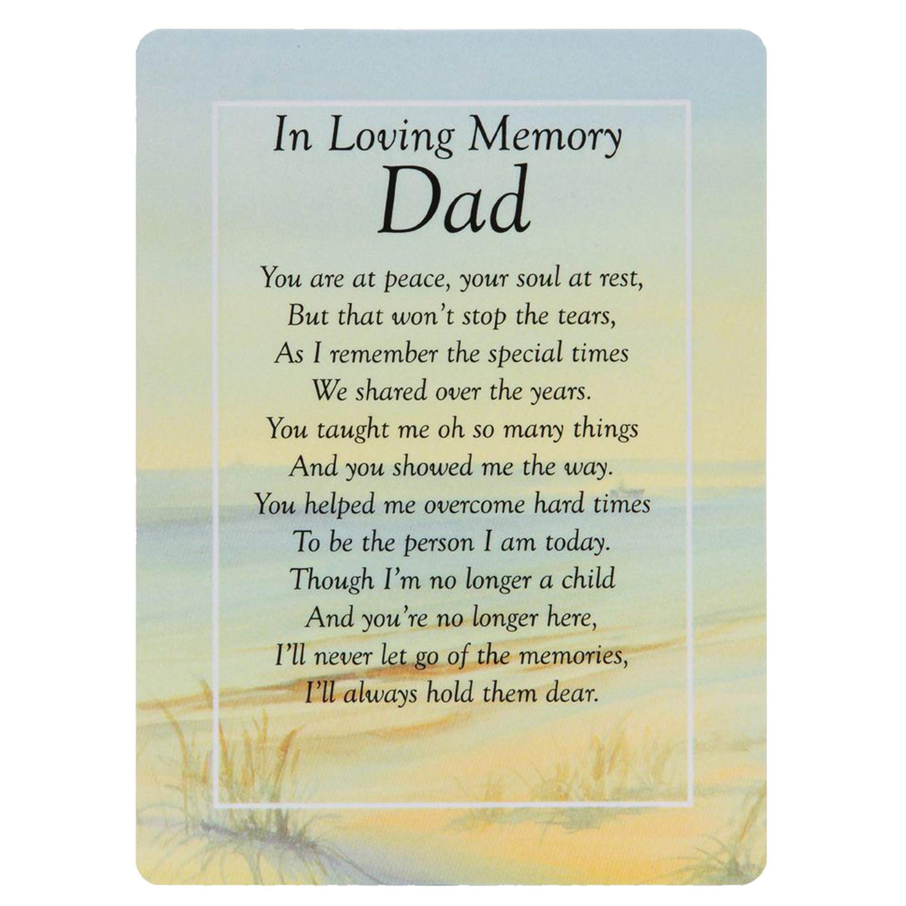 Widdle Celebrations In Loving Memory Dad Waterproof Graveside Memorial Card - TY192