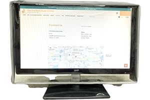 The Perfect Dust Cover, White Vinyl Cover with Clear Front Compatible with 32-inch LED/LCD Monitors, Anti Static, Waterproof 