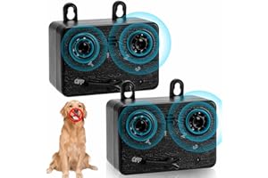 coprisin Anti Barking Devices, 2 Pack Auto Dog Bark Control Devices with 4 Levels, 50ft Bark Box Ultrasonic Dog Barking Deterrent Devices for Indoor/Outdoor Dogs, Effective Stop Dog from Barking
