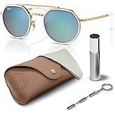 Ray-Ban RB3765 Square-Round Shaped Sunglasses for Men & Women with Official RAYBAN Eyewear Kit