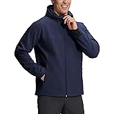 Pioneer Camp Men's Lightweight Softshell Waterproof Jacket Hooded Fleece Lined Windbreaker Rain Shell Jackets Hiking Outdoor