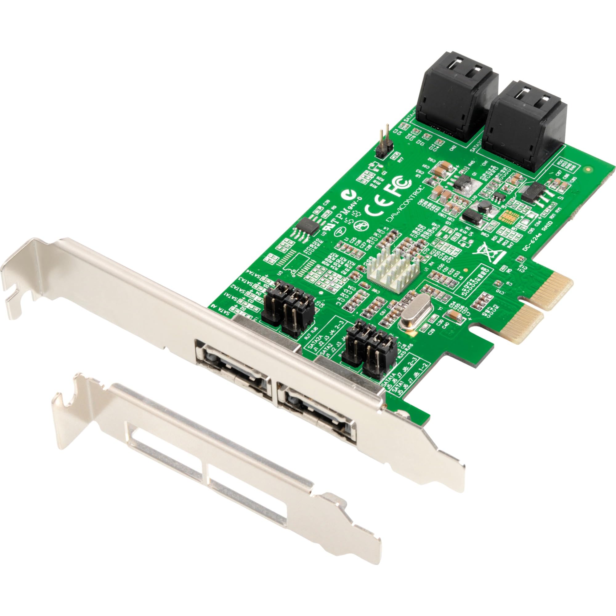 Dawicontrol DC-624E Blister RAID Storage Controller / 2x PCI-e / 4 Channel/SATA III/RAID 0/1 / 5/10