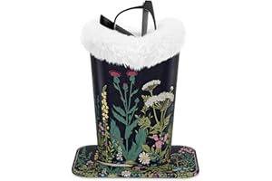 ZAXMEY Eyeglasses Holder,Plush Lined PU Leather Pattern Stand Case with Magnetic Base,Unisex for Women Men