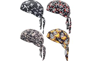 Supeniu Doo Rags Beanie Hats Skull Caps Dew Rag Bandana Helmet Liner Motorcycle Cycling Cap Do Rag Headwrap for Men and Women