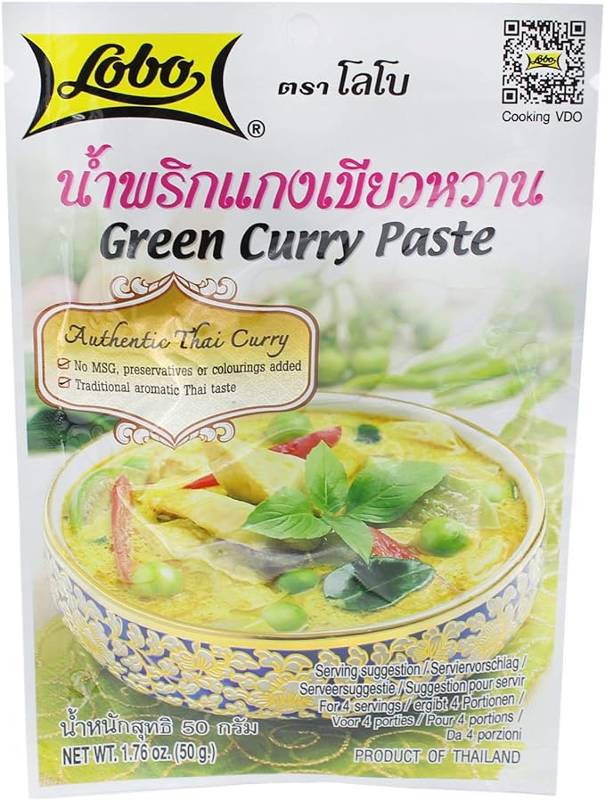 Thai Green curry paste (50g by Lobo) Amazon.co.uk Grocery