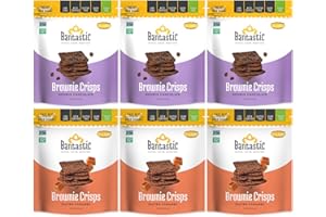 Bantastic Brownie Crisps, Double Chocolate & Salted Caramel Bundle - Keto Snacks, Gluten-Free, Sugar-Free Healthy Snacks Variety Pack, 3 Oz Ea (Pack of 6)