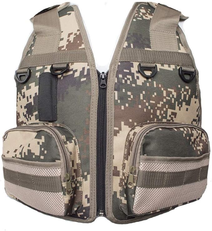 YANSHOU Fishing vest Multi Pockets Adjustable Fishing Hunting Waistcoat