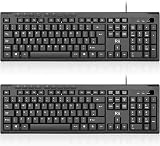 Rii RK907 USB Wired Full Size Keyboard UK Layout for Mac PC Windows Android
