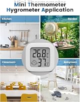 Houdian Mini Digital Indoor Thermometer Hygrometer High Accuracy - Temperature view 7